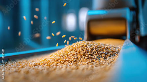 modern wheat grain machine photo