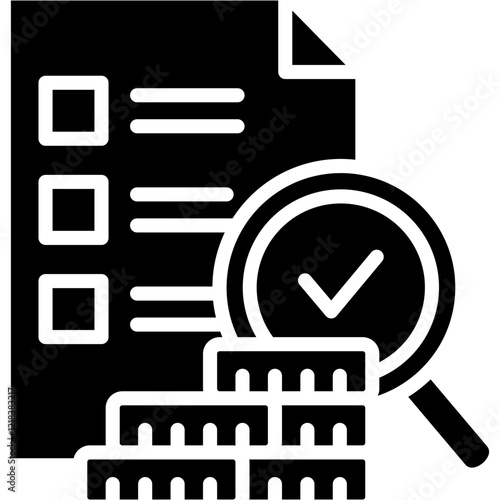 Payment Verification glyph icon