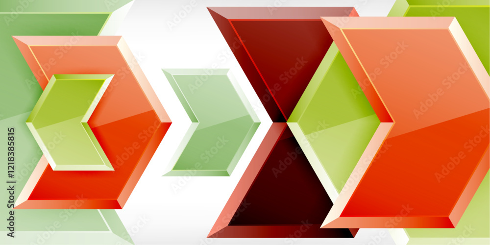Vector 3d arrow techno design template Vector 3d arrow techno design template