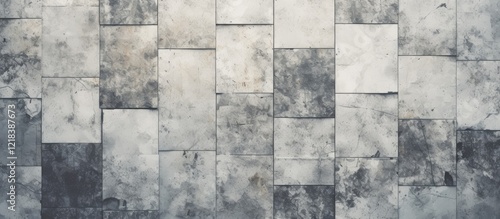 Wallpaper Mural Gray textured pattern featuring rectangular tiles varying in shades from light to dark, arranged in a staggered layout across the image. Torontodigital.ca