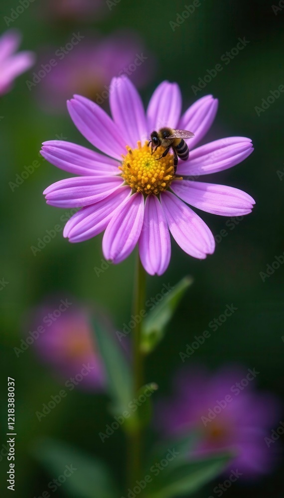 Globe daisy Globularia cordifolia L with a few bees, purple, nectar Globe daisy Globularia cordifolia L with a few bees, purple, nectar
