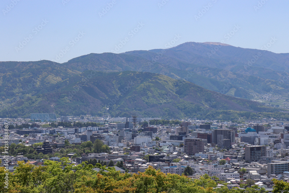 Obraz premium 松本市街（長野県松本市）