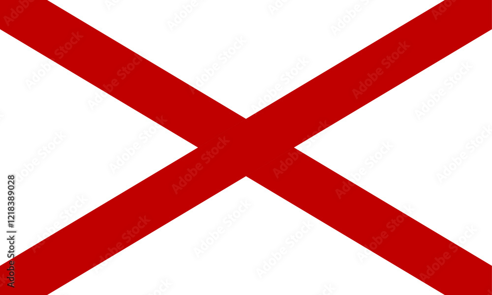 Fototapeta premium High detailed flag of Saint Patrick. National Saint Patrick flag. 3D illustration.