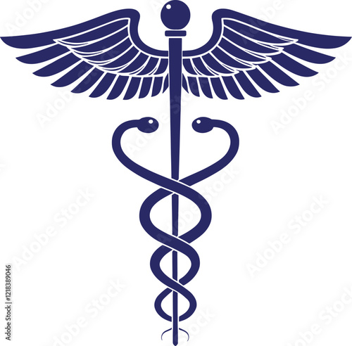 medicine symbol Medical logo Caduceus medical care icon vector