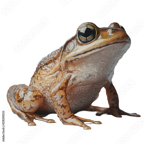 Brown frog on black background amphibian wildlife nature animal portrait