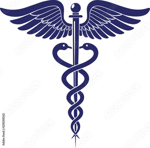 medicine symbol Medical logo Caduceus medical care icon vector