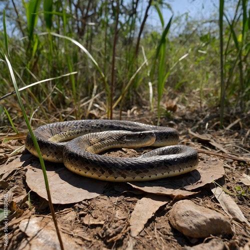 Ornate Coralsnake Thriving in a Protected Conservation Area, Safeguarding Its Habitat photo