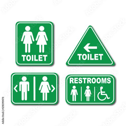 Lavatory toilet rest room women men sign icon and symbol vector Sign for male female and disable