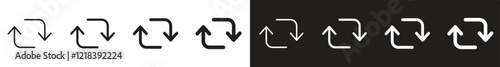 Repost icons set. Retweet icon. Share signs collection