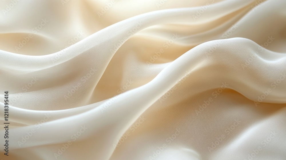 Obraz premium Draped Cream Colored Fabric Soft Texture