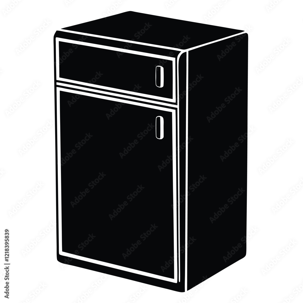 Refrigerator Illustration Design Refrigerator Illustration Design