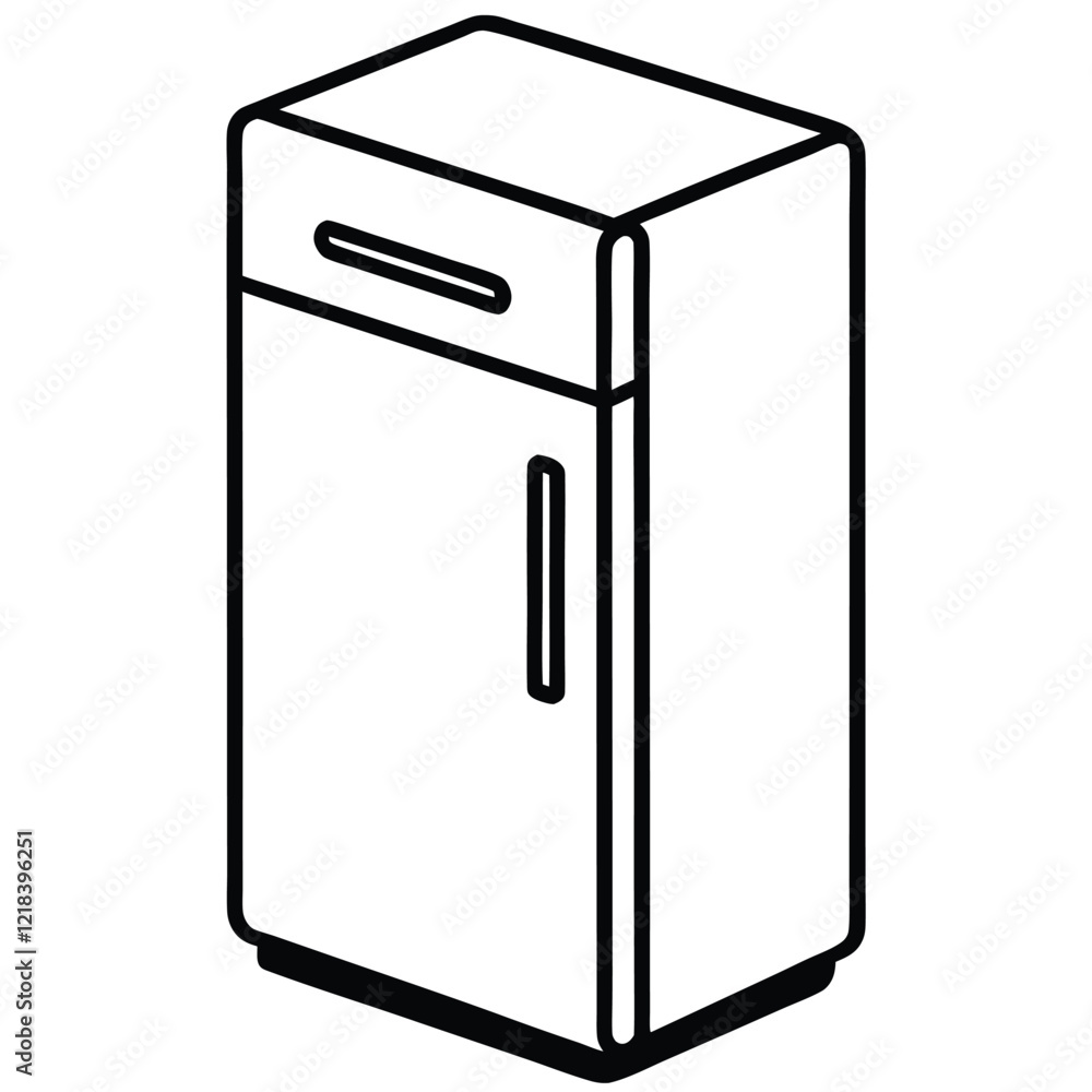 Refrigerator Illustration Design Refrigerator Illustration Design
