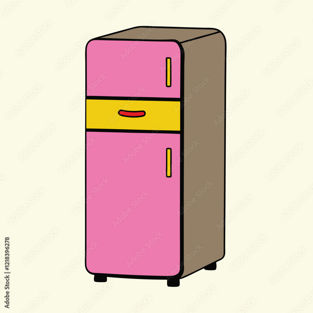Refrigerator Illustration Design Refrigerator Illustration Design