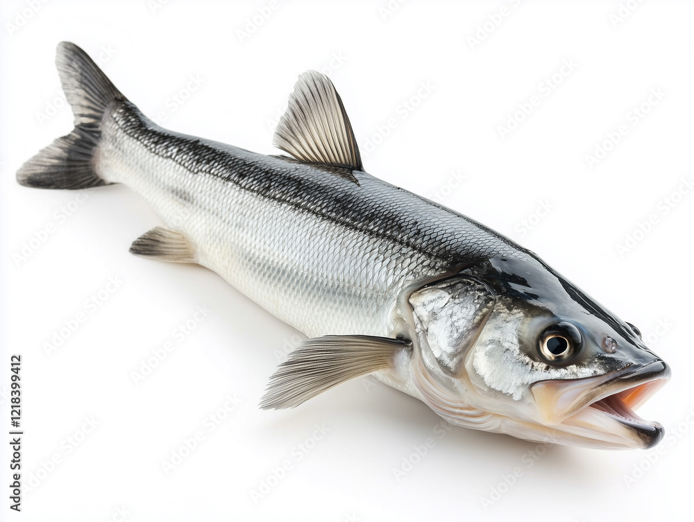 Fototapeta premium Fresh Caught Fish Resting on a Surface Ready for Preparation in a Culinary Setting