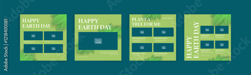Earth Day. Education and campaign about the importance of protecting nature. Vector banners for social media ads, web ads, business messages, discount flyers and big sale banners.	