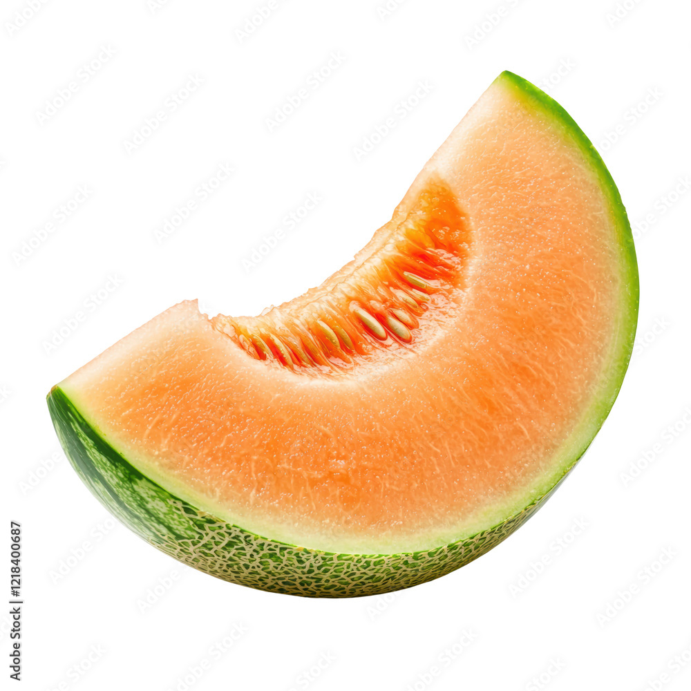Fresh Melon Slice Isolated on White Background for Cuisine Fresh Melon Slice Isolated on White Background for Cuisine
