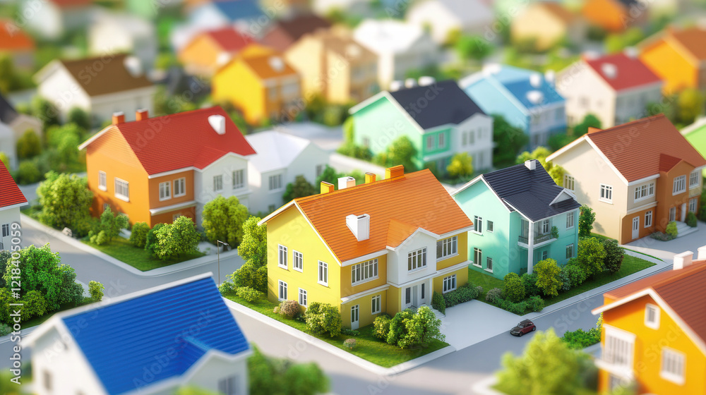 住宅街の模型 住宅街の模型