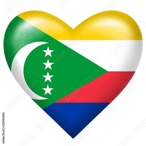 Free Download Comoros flag, country flag, flag, haiti, Comoros, country, state, heart, icon, vector  - GFXLoad