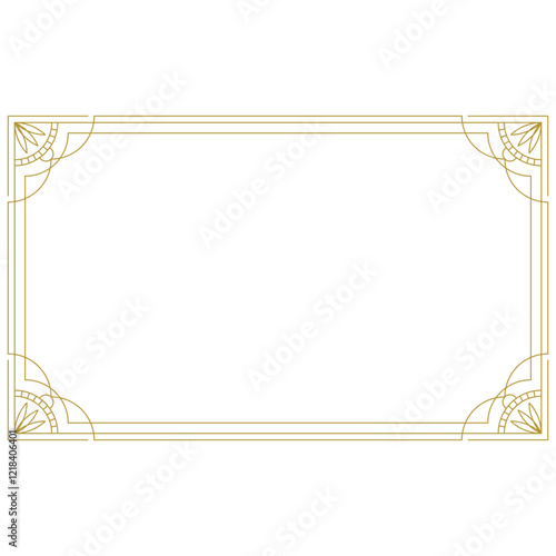 luxury gold art deco frame