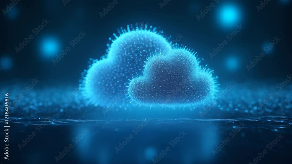 Digital cloud technology visualizes data connections in a modern network environment Digital cloud technology visualizes data connections in a modern network environment