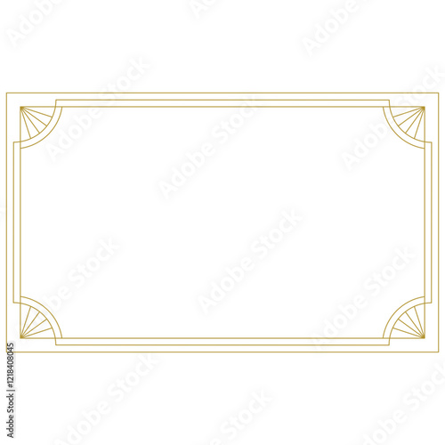minimalist gold art deco frame
