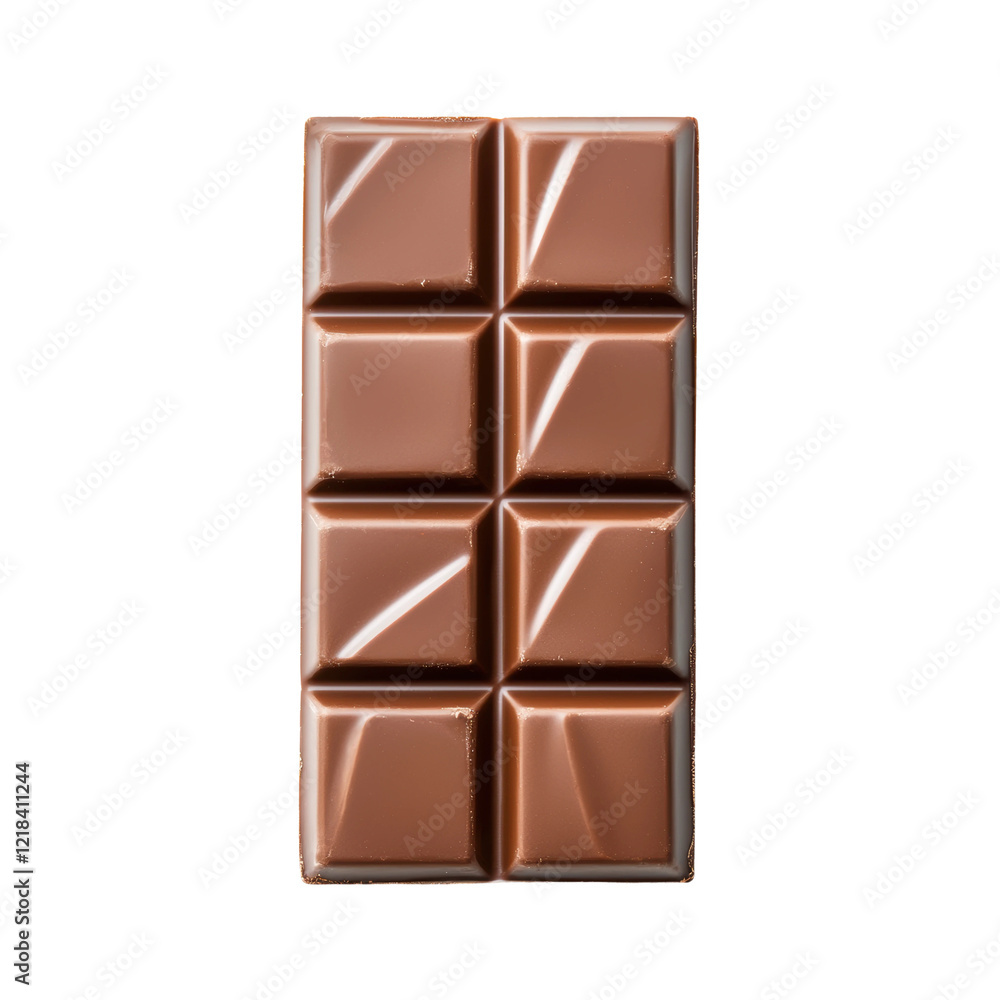 Isolated Chocolate Bar Cut Out on White Background Isolated Chocolate Bar Cut Out on White Background
