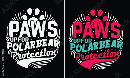 International polar bear day Design for t-shirt, hoodie, cards, frame artwork, bags, mugs, stickers, banner, poster and other uses . Fully editable vector graphic and print ready file.