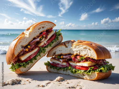 Beachside Picnic with Gourmet Sandwiches – Restaurant Advertising Idea