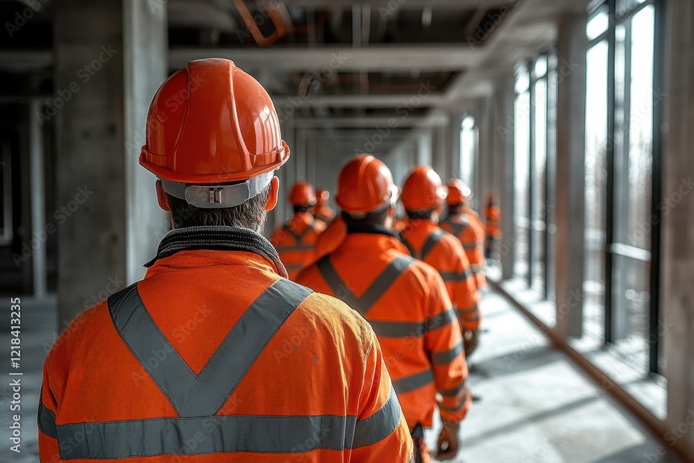 Construction Site Safety Inspection A Team of PPE-Equipped Workers Demonstrates Teamwork and Leadership, Ensuring Safe Practices and Preventing Accidents on the Job Site Their Diligent Inspection Construction Site Safety Inspection A Team of PPE-Equipped Workers Demonstrates Teamwork and Leadership, Ensuring Safe Practices and Preventing Accidents on the Job Site Their Diligent Inspection