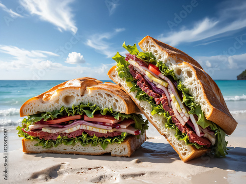 Tasty Sandwiches by the Ocean – Ideal for Food Business Ads