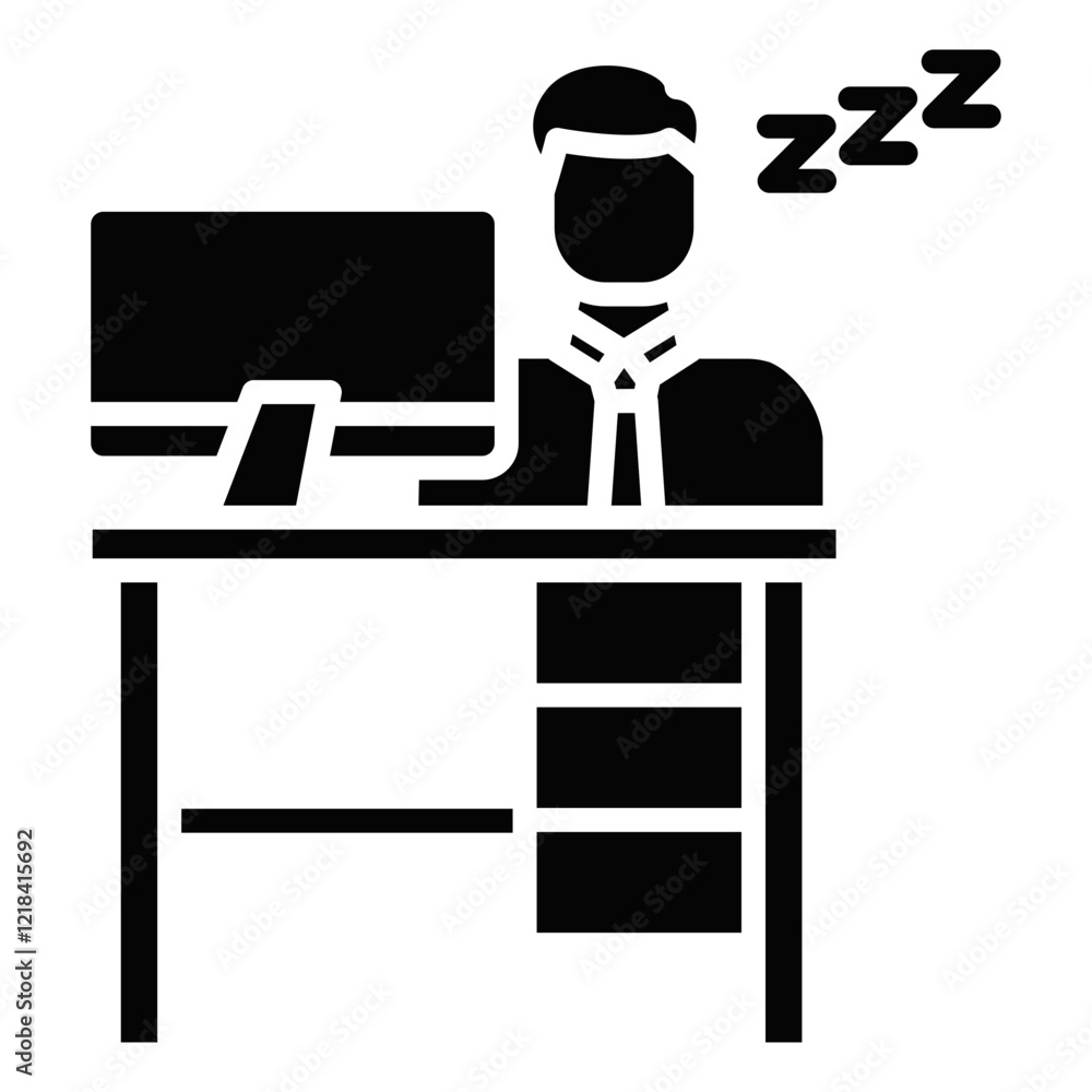 Sleepy Worker Icon Sleepy Worker Icon