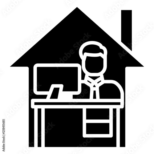 Working at Home Icon