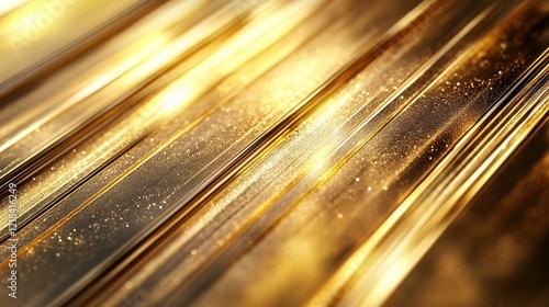 Golden Gleaming Diagonal Lines Abstract Background