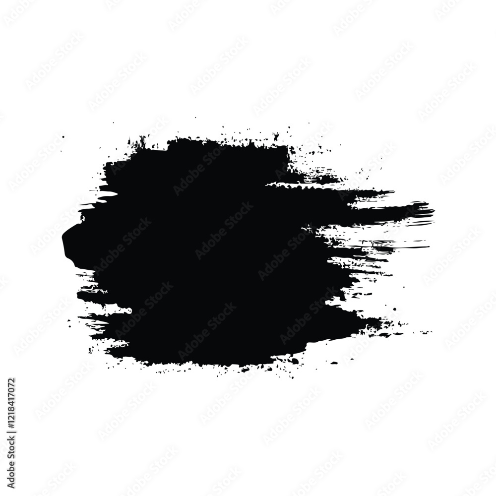 Fototapeta premium Black Grunge Brush Stroke Vector