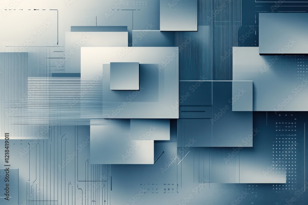A flowing arrangement of light gray and metallic blue geometric shapes creates a seamless, contemporary tech backdrop, presented as a vector illustration that captures the essence of modern architect A flowing arrangement of light gray and metallic blue geometric shapes creates a seamless, contemporary tech backdrop, presented as a vector illustration that captures the essence of modern architect