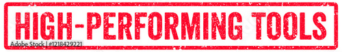High Performing Tools Stamp Transparent Seal, Red Grunge High Performing Tools Word Rubber Stamp Seal