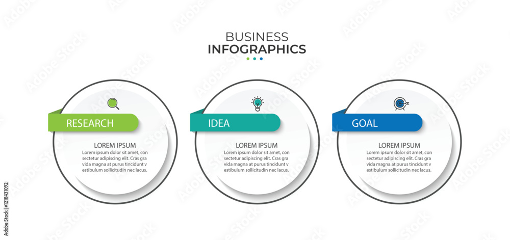 Vector Infographic design business template with icons and 3 options or steps. Vector Infographic design business template with icons and 3 options or steps.