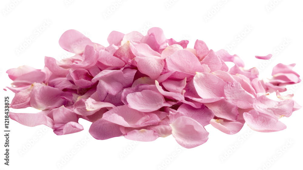 Obraz premium Pink leaves on transparent background