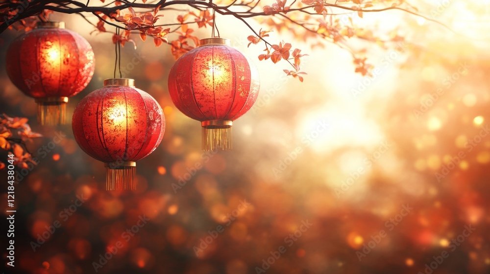 Red Branch Yellow Orange Lantern Lighting Pink Twig Sphere Mid-Autumn Festival Red Branch Yellow Orange Lantern Lighting Pink Twig Sphere Mid-Autumn Festival