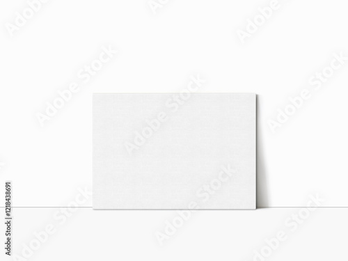Front view horizontal poster mockup
