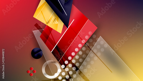 Abstract background geometric design with colorful gradients