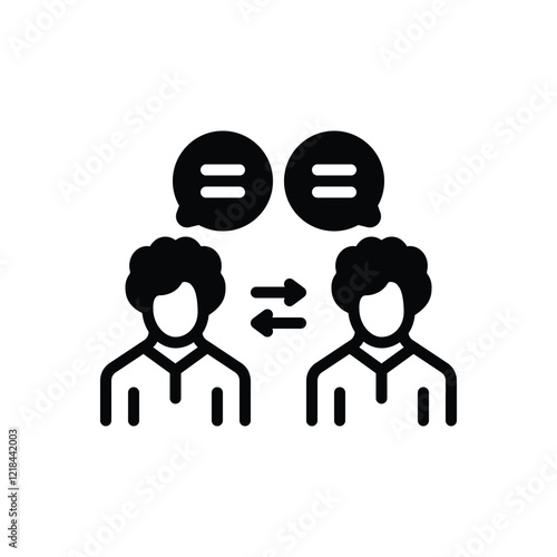 Black solid icon for response
