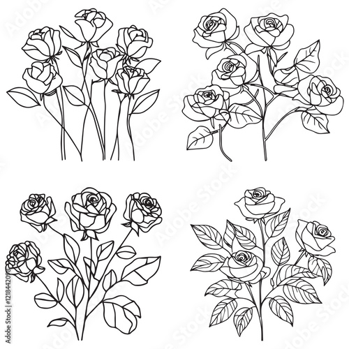 hand drawn flowers