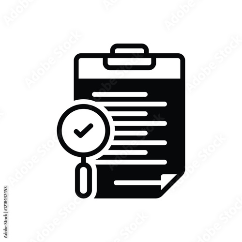 Black solid icon for audit