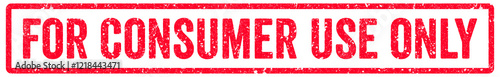 For Consumer Use Only Stamp Transparent Seal, Red Grunge For Consumer Use Only Word Rubber Stamp Seal