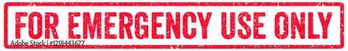 Foto For Emergency Use Only Stamp Transparent Seal, Red Grunge For Emergency Use Only