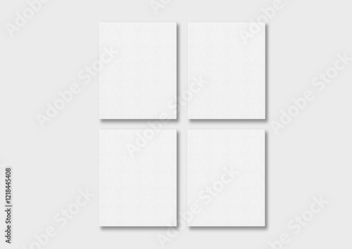 Four vertical poster mockup