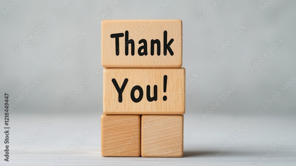 Thank-you cards with wooden blocks minimal design home decor Thank-you cards with wooden blocks minimal design home decor