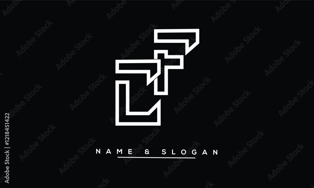 FC, CF Abstract Letters Logo Monogram FC, CF Abstract Letters Logo Monogram