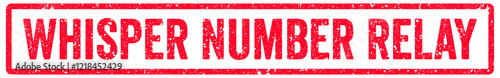 Whisper Number Relay Stamp Transparent Seal, Red Grunge Whisper Number Relay Word Rubber Stamp Seal